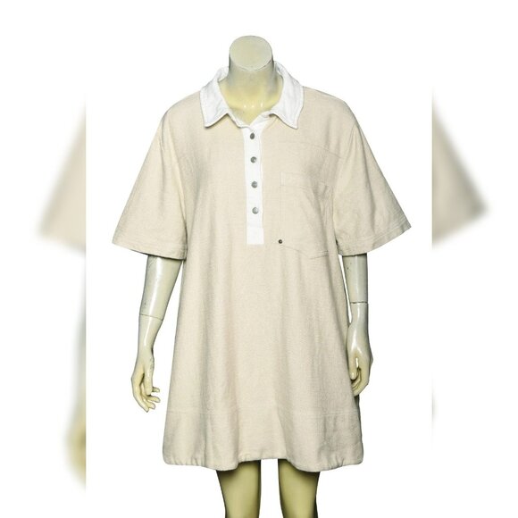 Free People Remino Mini Dress XS 2 Women's Short Sleeve Collared Shift NEW 45129 - Picture 3 of 4